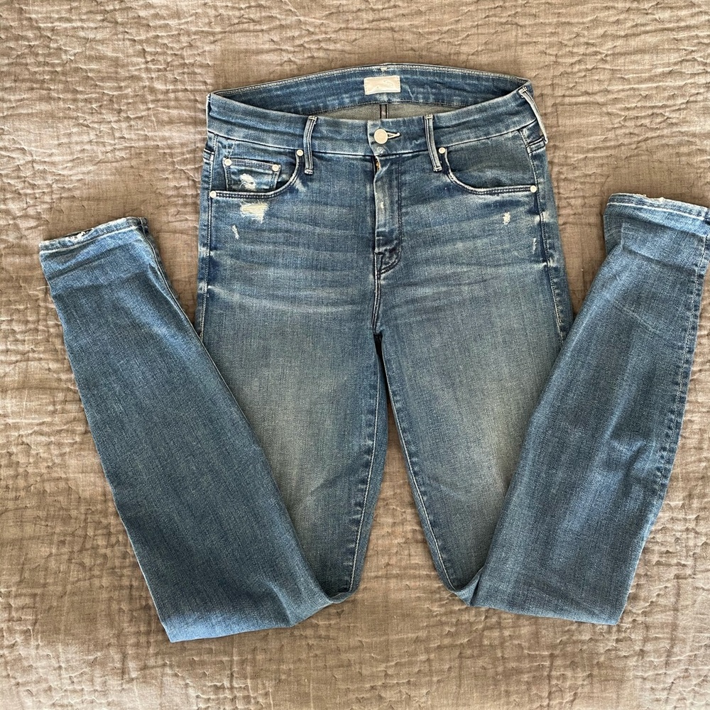 MOTHER The Looker Graffiti Girl Wash Jeans